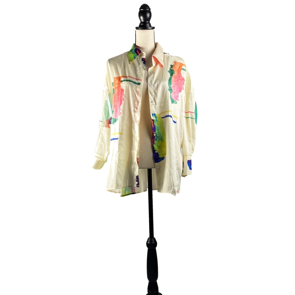 Neon colored button down